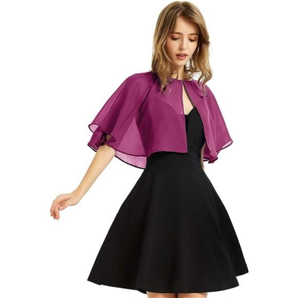 Accessories - WOMEN'S Soft Chiffon Shawl Wraps Shrug Fuchsia